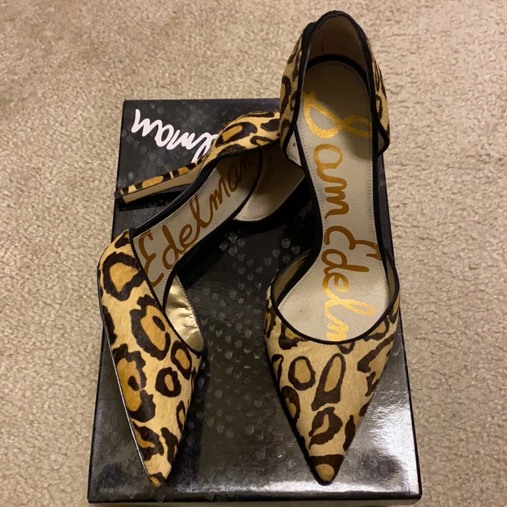 Sam Edelman, Delilah Leopard heel, size 8 1/2